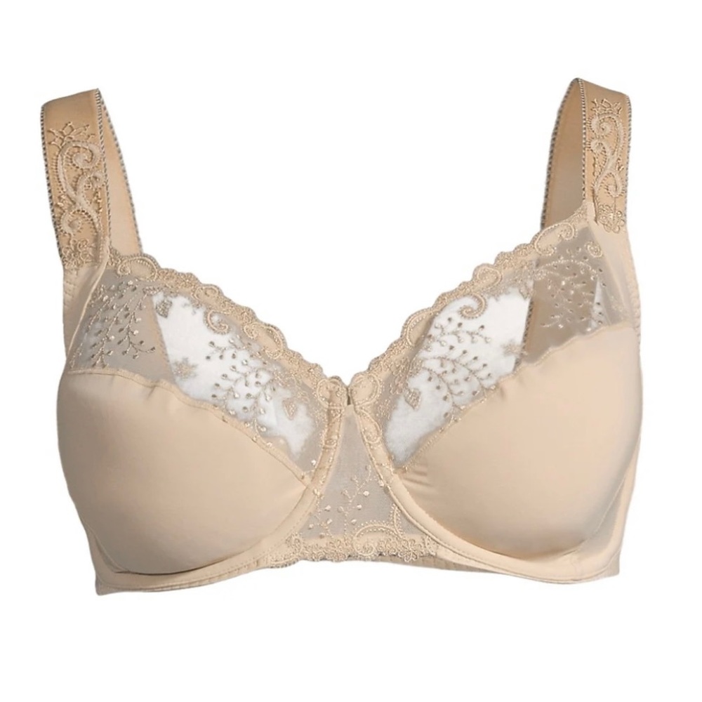 NWT SIMONE PERELE LUXURY BRA Caresse Full Cup SZ 34G Nude 💰 Retail $120